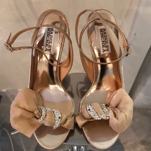 BADGLEY MISCHKA satin heels